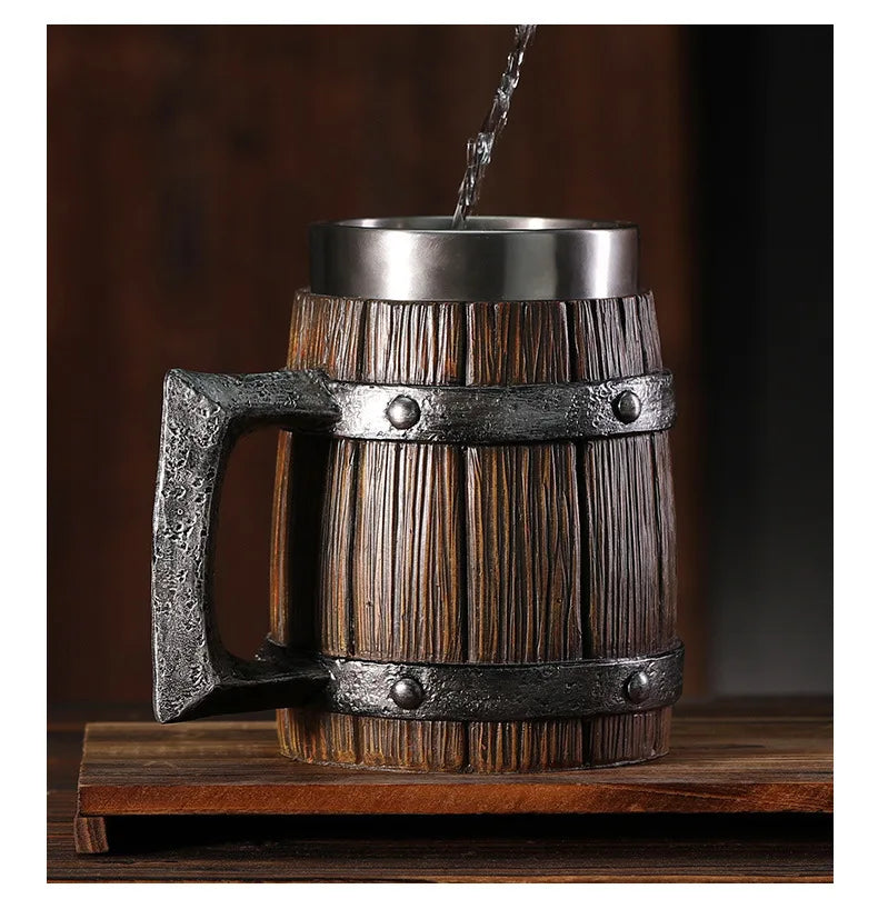 Wooden Barrel Mug